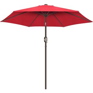 7.5Ft/9Ft Patio Umbrella, UV Protect Pool Umbrella with Heavy Duty Pole,Outdoor Umbrella with Push Botton Tilt & Crank