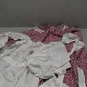 FCCAM Pioneer Colonial Costume for Women Floral Prairie Dress American Historical Modest Civil War Dress (X-Large, Pink)