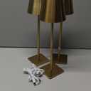 UME 3 Pack Cordless Table Lamp, Battery Operated Lamp  Portable Waterproof Rechargeable Table Lamp w/ 3 Color Temps & Stepless Dimming for Dinner, Desk, Cafe, Outdoor (Brushed Gold)