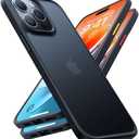 TORRAS Shockproof for iPhone 15 Pro Case 6.1", 12FT Military Grade Drop Tested, Anti-Fingerprint Anti-Scratch Semi-Clear Back with Silicone Slim Thin Protective Phone Case for 15 Pro, Black
