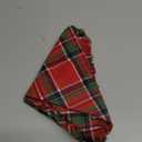 2PCS Christmas Dog Bandanas Plaid Two-Sided with Tassels,Holiday Scarf,Stylish Triangle Dog Outfit for Boy and Girl,Winter Christmas Classic Red-Green Plaid Pet Scarf for Medium to Large Dogs