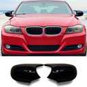 Mirror Caps Gloss Black Compatible with 3er E90 E91 2008-2011 E92 E93 2010-2013, 1er E81 E82 E87 E88 LCI Models Rearview Side Wing Mirror Cover Caps (For 1er E81 E87&3er E90 E91 E92 E93 LCI)