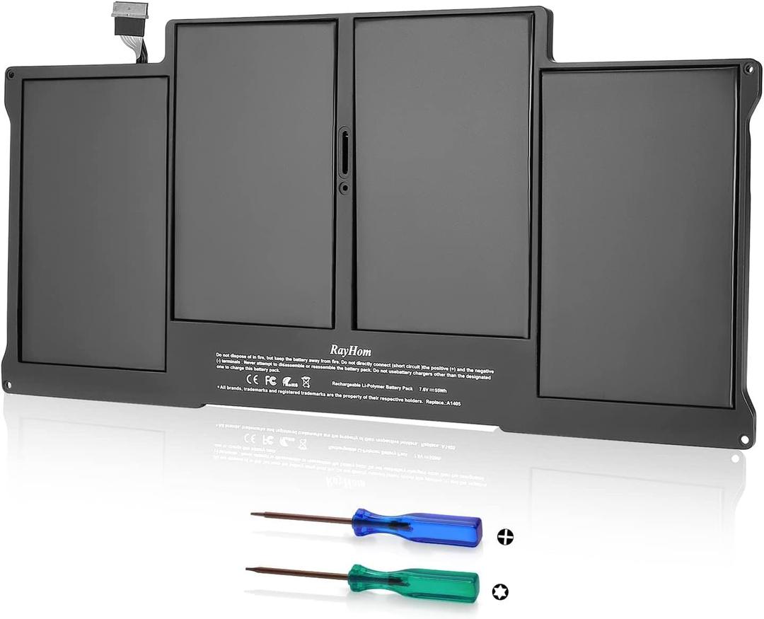 7200mAh Replacement Battery for MacBook Air 13" A1466 (2012-2017) & A1369 (2010-2011), High Performance, Compatible with A1496 A1405 A1377, Easy Installation
