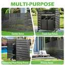 Air Conditioner Fence 3 Panels, 38" Wx42 H Metal Outdoor Privacy Screen, No Dig HVAC Fence with Louvered Panels, Privacy Fence for Trash Cans, Generator, Pool Equipment, AC Unit & Backyard