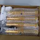 Civaner Upgrade 4 Pcs Bottle Service Lights LED Strobe Baton Bottle Girl Lights Rechargeable Handheld Flashing Club Signs for Birthday Wedding Party (Gold White Light)