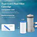Cielvita Type A or C Pool Filter for Intex 29000E 59900E Above Ground Pools
4 oz Media Type III A/C Pool Filter Cartridge for Intex Krystal Clear 530/1000/1500 GPH Filter Pumps, NSF/ANSI 50, 4-Pack