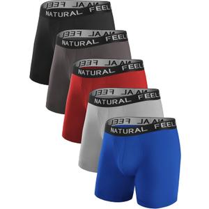Natural Feelings Mens Underwear Coolzone Boxer Briefs for Men Pack Stretch Performance Quick Dry Sports Underwear (XL)