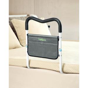 OasisSpace Bed Rail for Seniors, Medical Bed Assist Bar with Storage Pocket and Fall Prevention Safety Hand Guard Grab Bar for Elderly, Handicap- Fit King, Queen, Full, Twin