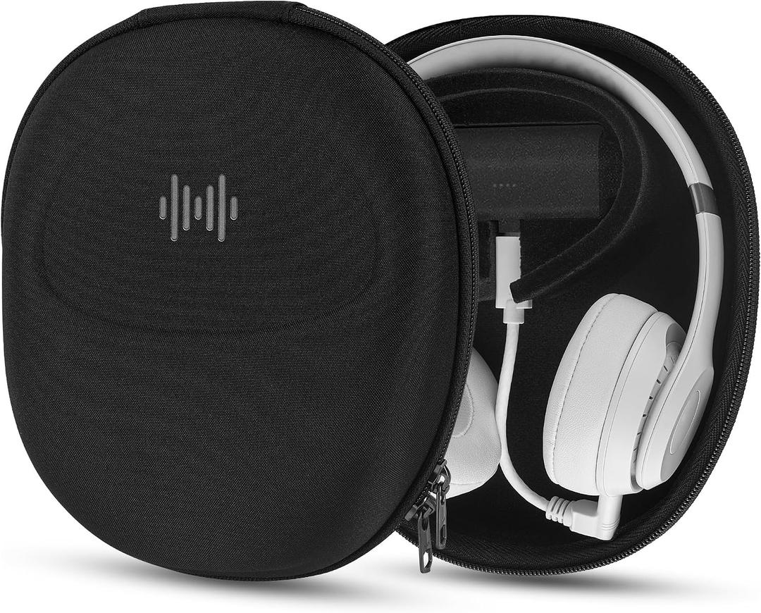 Geekria Elite Charging Headphones Case Compatible with Beats Solo 4, Studio Pro, Sony WH-H800 and More, Replacement Hard Shell Travel Carrying Bag (Black) Without Power Bank