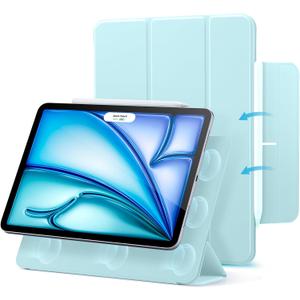 ESR for iPad Air 11 Inch Case M3/M2 (2025/2024), iPad Air 5th/4th Gen (2022/2020), Powerful Magnetic Attachment, Slim Trifold Stand Case, Auto Wake/Sleep, Durable Protection, Light Blue