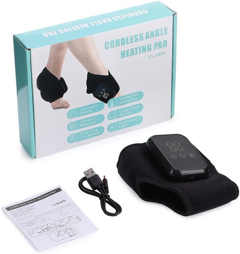 LEBHAR Rechargeable Electric Ankle Vibration Massage Joint Physiotherapy Instrument (Black)
