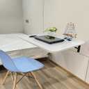 31 "x22.8 Wall Mounted Folding Table with Foldable Bracket, Suitable for Folding Tables on Balconies, Laundry Rooms, Kitchens, Home Offices, bedrooms, and Living Rooms (White)