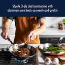 HENCKELS Clad H3 2-pc Induction Frying Pan Set, 10-inch Fry Pan and 12-inch Fry Pan, Stainless Steel, Durable and Easy to clean