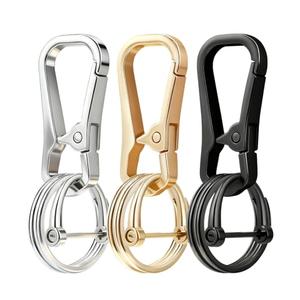 hejojoyzao Keychain Clip with Key Rings and D Ring, Metal Key Chain Hooks Holder for Home Car Keys Carabiner Men Women