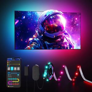 Govee TV LED Backlight Strip, RGBIC Smart LED Backlight for 40-50inch TVs, Music Sync, Wi-Fi Bluetooth & App Control, Works with Alexa & Google Assistant, 77 Scene Modes, Adapter