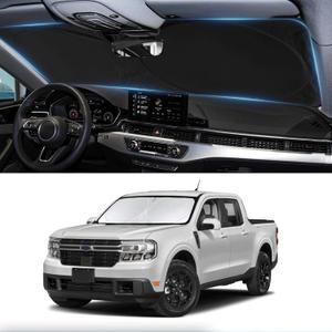 Sunshade for Maverick Windshield Sun Shade Custom-fit for 2020-2024 2025 Ford Maverick XLT, Limited, Platinum Accessories Foldable Window Shield Windshield Cover Sun Visor Protector Block UV