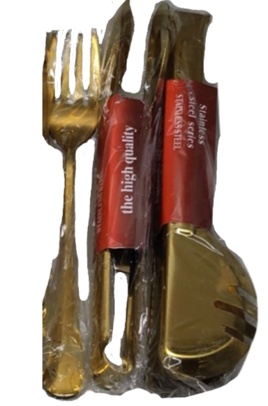12 Pack Stainless Steel Utensils, Gold