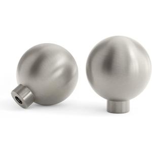Goldenwarm 10 Pack Brushed Nickel Cabinet Knobs Brushed Satin Nickel Knobs for Dresser Round Ball Kitchen Drawer Hardware Single Hole