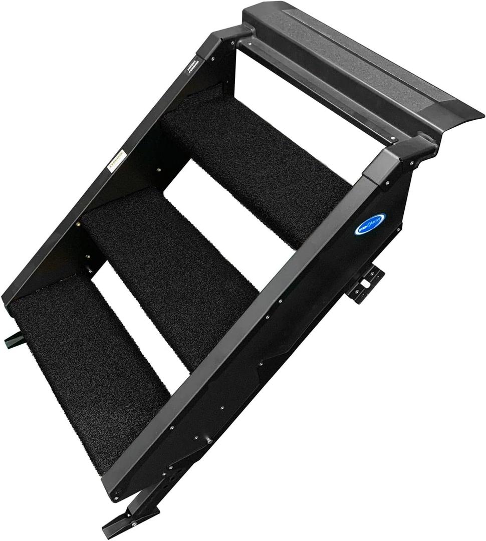 Prest-O-Fit 2-0524 Trailhead Step Rug 23.5 in. W (3 Pc Set) Fits MORryde StepAbove 3 Step - Obsidian Black