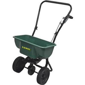 60LB Walk-Behind Broadcast Spreader for Seed,Fertilizer,Salt,Ice Melt, Fertilizer Spreader with Adjustable Drop Rate, Seed Spreaders for Lawns