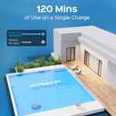 (2025 Upgraded) WYBOT A1 Cordless Pool Vacuum Up to 120 Mins Runtime, Robotic Pool Cleaner with Dual Filters, Ideal for Flat Above Ground up to 1076 Sq.ft Sq. Ft.(Black Green)