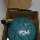 Steel Tongue Drum Percussion, 6 Inch 8 Notes Musical Instruments, Music Gifts for Family Friends (Malachite)