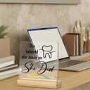 Dentist Inspirational Gifts for Women She Believed She Could So She Did Clear Acrylic Sign Female Dentist Dental Hygienist Graduation Gifts Desk Decor for Dental Clinic Home Office
