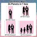 Sugoiti 24Pcs Silver Shimmer Wall, 12 * 12 inch Panels Backdrop Decoration Shiny Sequins Photo Background for Balloon Garland Arch Kit Birthday Wedding Engagement Baby Shower Party Supplies