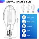 Rossesay 1 Pc 175 Watt Lighting Metal Halide Lamp MH400/U/MOG 36000 Lumen 4000K Outdoor Light Bulb 12, 000 Hour Span Life Mogul Base (E39) ED28 High Intensity Discharge Metal Halide Bulb