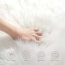 Ashler Faux Fur Rug, Fluffy White Small Sheepskin Rug, Ultra Soft 2x3 Ft Mat, Machine Washable Shag Mats, Nursery Throw for Bed, Living, Kids Room