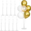 10 Sets Balloon Stand Kit, Balloon Sticks Holder with Base Birthday Wedding Graduation Party Decortaions Table Centerpieces Balloon Arch kit