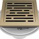 4 Inch Tile-in Champagne Bronze Shower Drain Fit for 2" PVC Pipe (Dia. 2-3/8 in) Removable SUS304 Stainless Steel Strainer Cover with Copper Layer, Champagne Gold DT062412-CZ Five Free Replacement