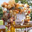 Fall Balloon Arch Kit 140Pcs Woodland Baby Shower Decorations Pumpkin Fall Balloon Garland Orange White Gray Nude Brown Balloons for Thanksgiving Birthday Decorations