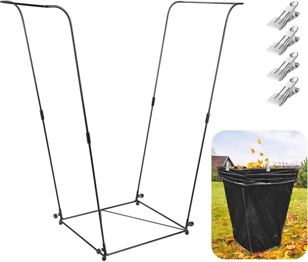 1pc Metal Trash Bag Holder - Garbage Bag Holder Frame Holds 30-45 Gallon Plastic Bags-Multi-Use Outdoor Leaf Bag Stand for Yard Camping Garden Lawn Party Supplies