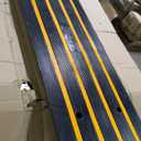 1 Pack 48" Car Driveway Rubber Curb Ramps, Heavy Duty Driveway Gutter Slope Ramp, Low Profile Design for Cars, Water Channel for Drainage, Curbside Bridge Ramp for Loading Dock Garage Sidewalk