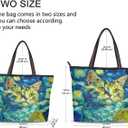 Tote Bag for Women with Zipper,Polyester Tote Purse Holiday Tote Bag Work Handbag Women Gift (Medium, Cat 15)