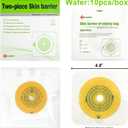 CARBOU Adhesive Skin Barrier with Non-Woven Border for Two-Piece Colostomy Bags (10 Count (Pack of 1))