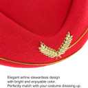 Women Air Stewardess Hat Woolen Flight Attendant Hat Stewardess Cap for Costume Cosplay Musical Performance - Size M(Red)