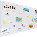 Large Bulletin Board, Foldable 72x48 Inches Cork Board Alternative, Large Felt Board Decorative Pin Board for Wall, Foldable Photo Board Self-Adhesive Vision Board with 36 Pushpins White