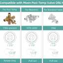 Shower Faucet Trim Kit, Replacement for Moen Posi-Temp Shower Trim Kit, Including 7-Mode High Pressure Shower Head, Matte Black(Valve and Tub Spout not Included)