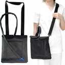 Urine Drainage Bag Holder with Update Catheter Pipe Cover and Adjustable Shoulder Straps, Catheter Bag Covers Front and Back with Catheter Bags - Crossbody or Hangs (Black)