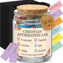 Christian Affirmation Jar Positive Affirmations Jar Color-coded Bible Verse Daily Uplifting Prayer Hope Scripture for Self Care Easter Christian Gifts for Friends Coworker Women