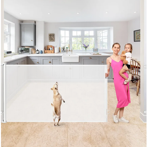 42" Tall X 95" Wide Extra Tall Baby Gate Extra Long Baby Gates for Large Openings Tall Retractable Baby Gate Retractable Dog Gate Long Baby Gates Indoor Extra Long Dog Gate Child Gates for Doorways