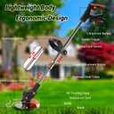Cordless Weed Wacker, Electric Weed Trimmer Battery Powered with 2X 21V 4.0Ah Batteries, 3 in 1 Blades Types of Blades, Stringless Grass Trimmer/Lawn Edger/Brush Cutter for Garden and Yard (Orange A3)
