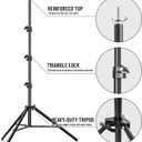 BEIYANG 10x10FT Backdrop Stand, Background Support Kit for Photography, 2 Adjustable Backdrop Supports, 4 Crossbars, 4 Clamps, and Carrying Bag for Photo Video Stutio, Parties Decoration