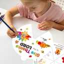 2 x 24 Sets Fall Thanksgiving Paper Craft Kits Autumn Religious Christian Coloring Cards Color Your Own Turkey Art Spining Paper Game DIY Jesus Biblical Activities for Sunday School Class