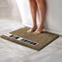 Muddy Mat Chenille Bathroom Rugs Quick Dry Microfiber Mats Non Slip Washable, Extra Thick, Soft and Highly Absorbent Bath Mats for Bathroom, Kitchen, and Shower Floor - Beige Medium 30"X19"
