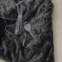 Sheet&Joy Heated Blanket Electric Grey Throw - 50"x60" Heating Blanket Throw 1/2/4/6/8 Hours Auto-Off 8 Heat Level Over-Heat Protection Ribbed Flannel Sherpa Electric ETL Certification