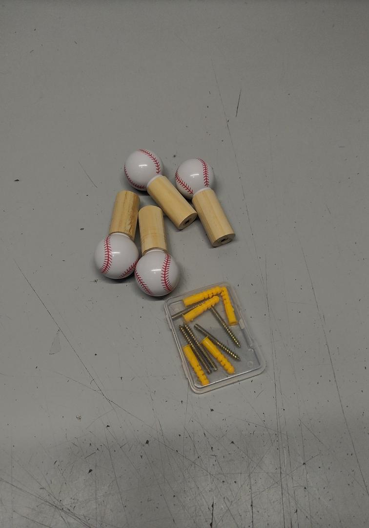 Baseball Themed Cabinet Knob 4 Pcs