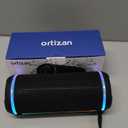Ortizan Portable Bluetooth Speaker (3nd Gen), Bold 40W Sound with DSP Bass Boost, IPX7 Waterproof, 30Hrs of Playtime, TWS, BT 5.3, Colorful Lights, EQ, USB, Wireless for Home, Outdoor, Party  Black